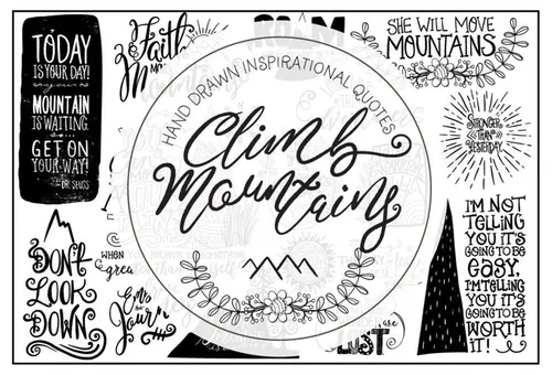 植物爬藤矢量插画 Motivational Quote Cl