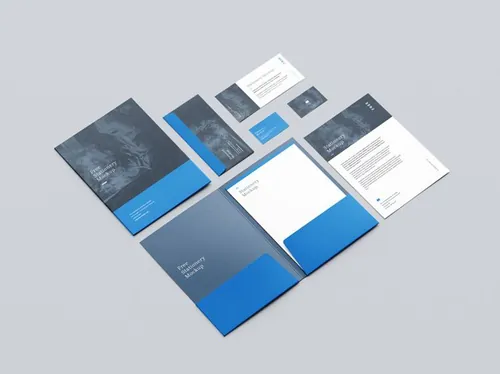 精致的品牌VI设计提案样机PSD模板免费下载 Stationery Mockup