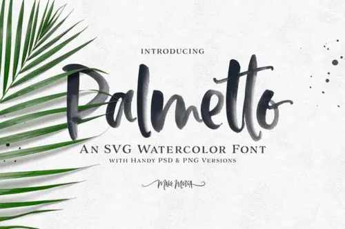 英文书法设计字体 Palmetto SVG Font