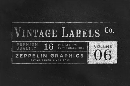 经典logo设计模板 Vintage Labels Logos