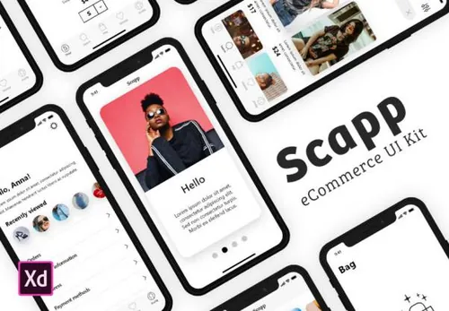 高级现代优雅的电子商务APP移动应用程序UI工具包 Scapp — eComme