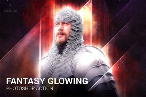 抽象梦幻发光特效ps动作Artistic Splash Painter