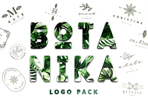logo设计网站模板 BOTANIKA Logo Pack
