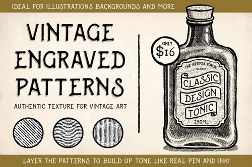 经典背景纹理插画 Vintage Engraved Patt