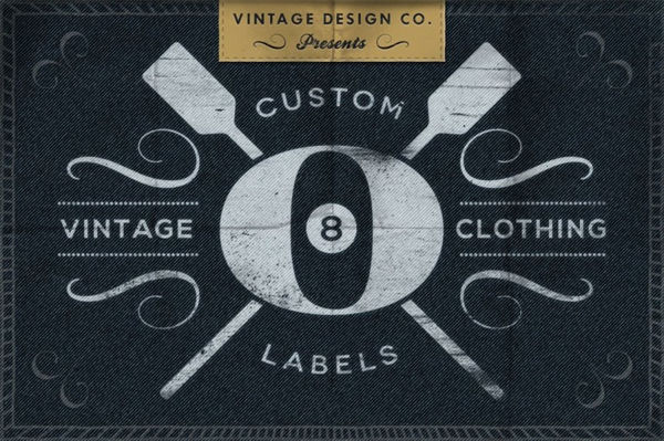 定制复古服装标签模板 Custom Vintage Clothing