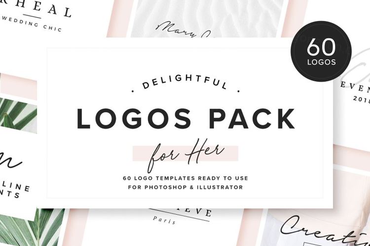 女性logos模板包 Feminine Logos Pack