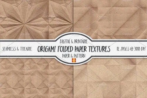 牛皮纸背景纹理 Folded Paper Texture P
