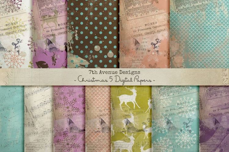 圣诞节背景素材 Christmas Papers