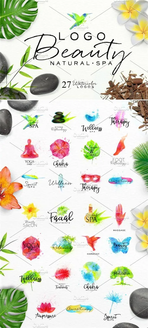 美容SPA主题Logo插画合集 Logo Beauty Natural Spa
