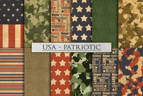 美国图案背景纹理 Camouflage and US