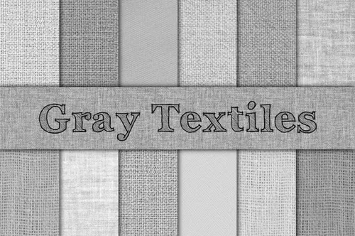 灰色帆布肌理背景纹理素材 Gray Burlap , Linen  Canvas