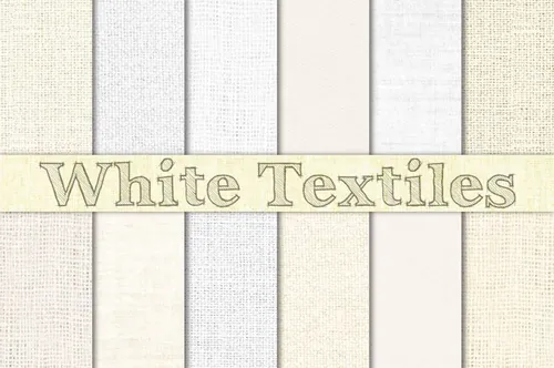 帆布材质背景纹理 White Burlap , Linen  Canvas