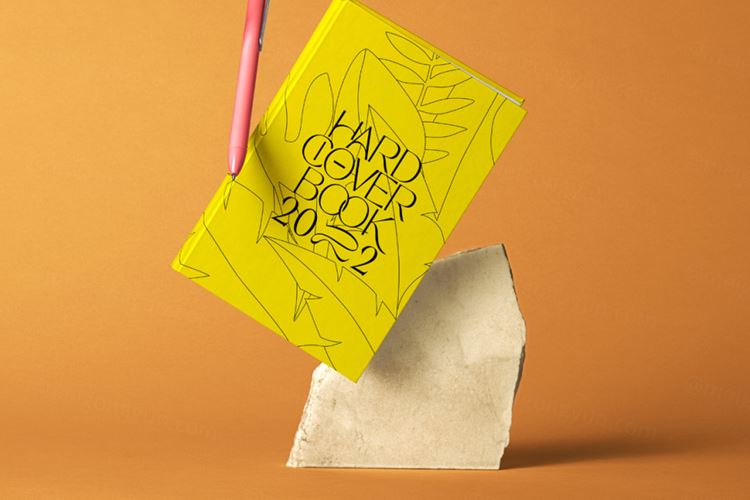 精装书籍封面设计提案场景展示样机模板 Presentatio