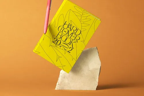 精装书籍封面设计提案场景展示样机模板 Presentatio