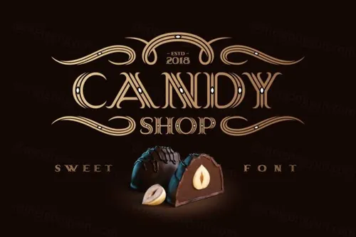 梦幻魔幻字体 Candy Shop typeface
