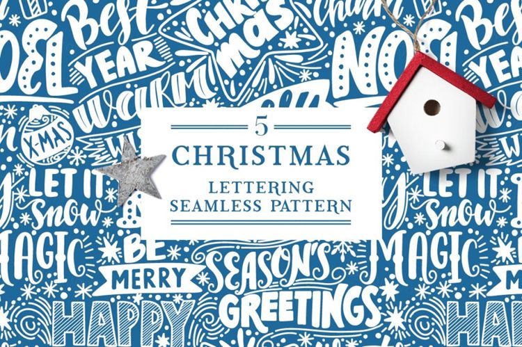 圣诞节字体元素 Christmas Lettering pa