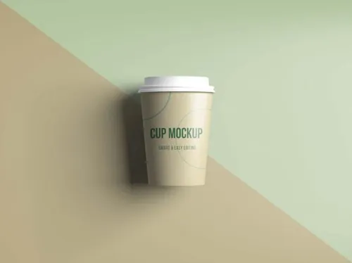 纸质咖啡杯模型PSD贴图模板Realistic Coffee / Tea Cup Mockup