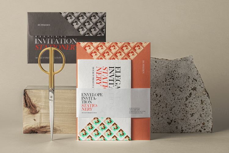 Psd邀请信封样机 Psd Invitation Envelope Mockup Set