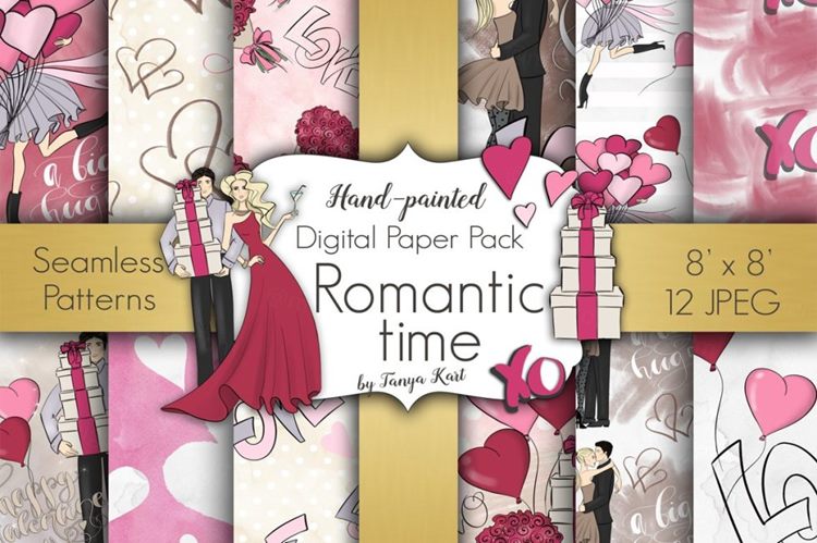 浪漫时光花卉素材包 Romantic Time Digita