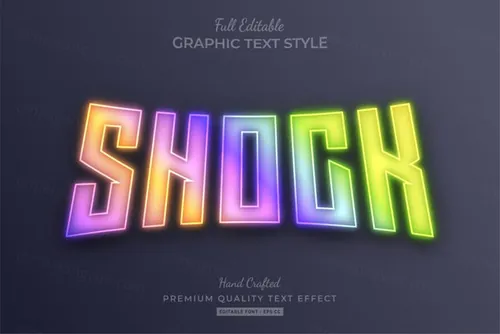 三维立体特效字体文本特效可编辑EPS矢量模板素材3d editable text style effect