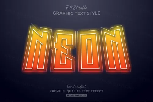 三维立体特效字体文本特效可编辑EPS矢量模板素材3d editable text style effect