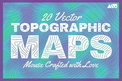 地形图矢量包 20 Topographic Maps Vector
