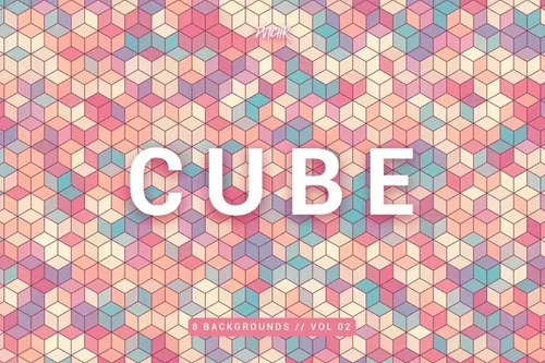 马赛克方框图案背景 Cube  Mosaic