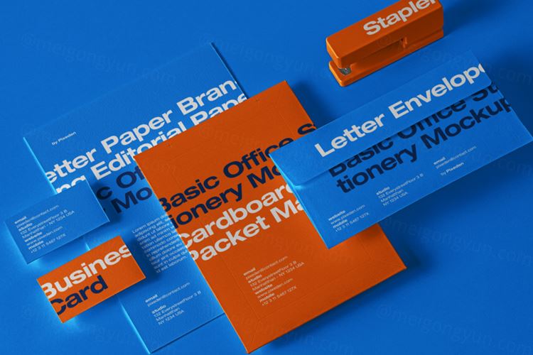 文具邮寄Psd信封样机 Stationery Mailing Psd Envelope Mockup 2