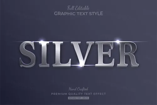 三维立体金属特效字体文本特效可编辑EPS矢量模板素材3d editable text style effect
