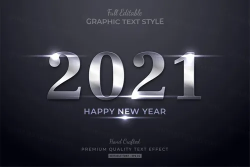 三维立体金属特效字体文本特效可编辑EPS矢量模板素材3d editable text style effect