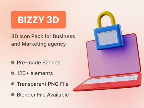 高质量商业营销机构3D图标插画 Bizzy | 3D Ico
