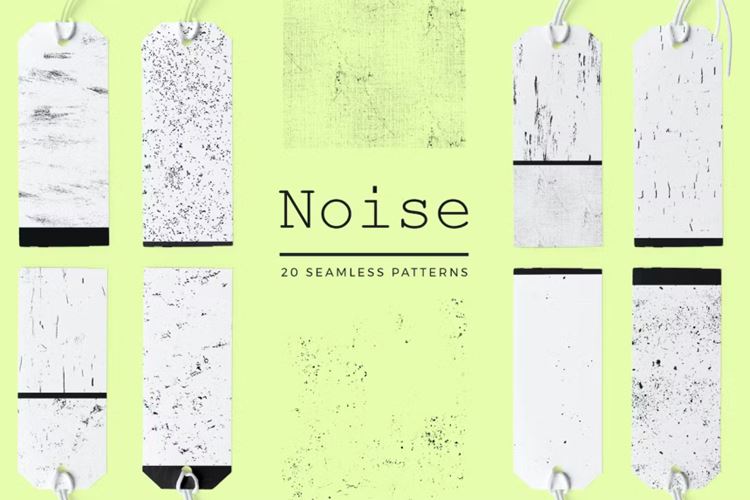 20款颗粒噪点粗糙做旧设计纹理图案素材 Noise Seam