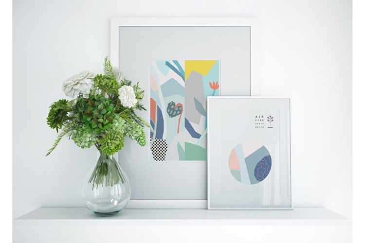 几何图案背景纹理包 IN GREEN graphic pac