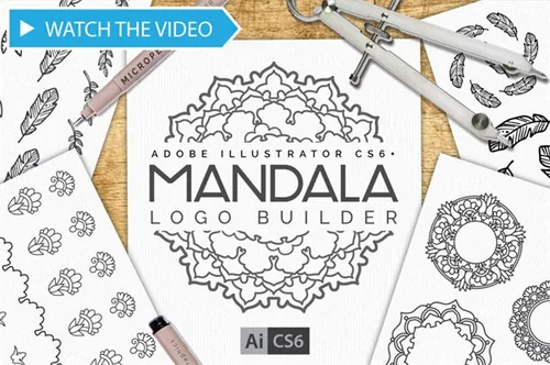 曼陀罗标志创造模板包 Mandala Logo Creator Kit