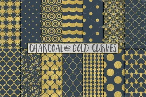 灰色和金箔背景纹理 Grey and Gold Foil