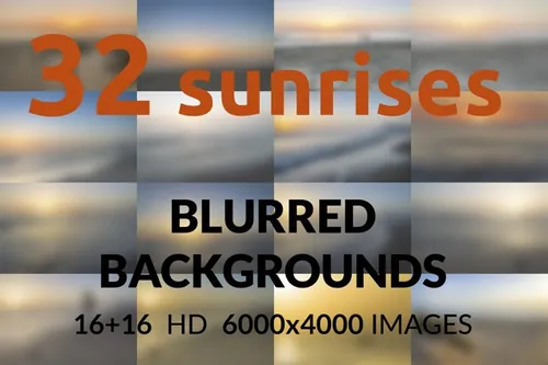 模糊日出背景纹理 32 sunrises. Blurred