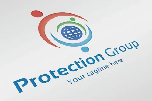 保险集团创意logo模板 Protection Group Logo