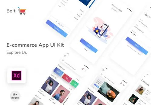 电商移动APP界面UI设计工具包 Bolt - Ecommerce I