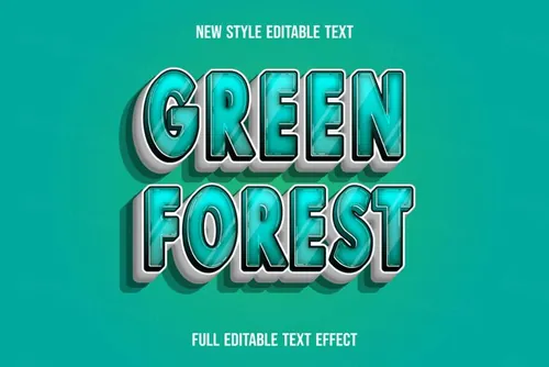 三维立体金属特效字体文本特效可编辑EPS矢量模板素材3d editable text style effect