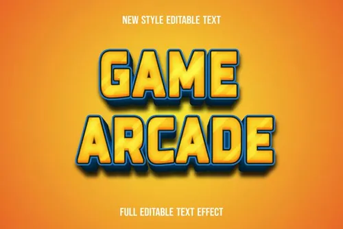 卡通动画片三维立体特效字体文本特效可编辑EPS矢量模板素材3d text style effect