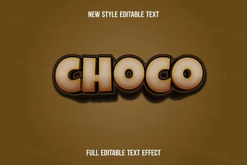 咖啡三维立体特效字体文本特效可编辑EPS矢量模板素材3d text style effect