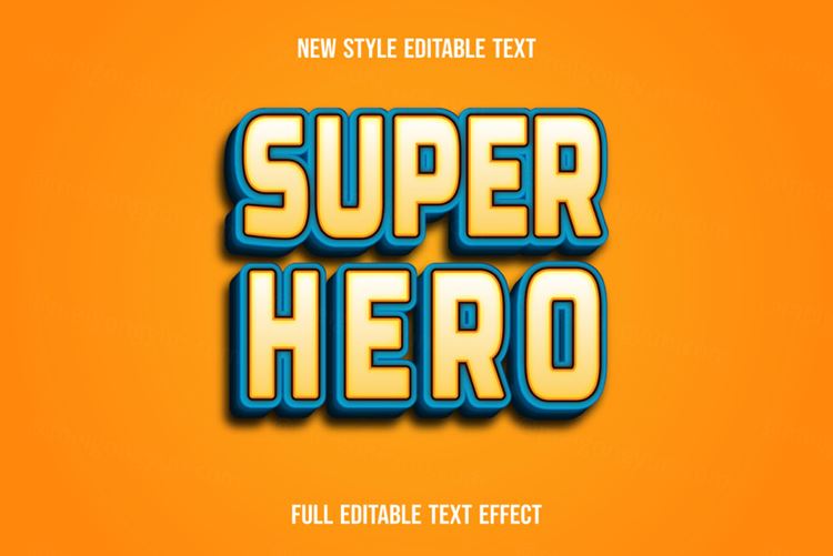 卡通动画片三维立体特效字体文本特效可编辑EPS矢量模板素材3d text style effect