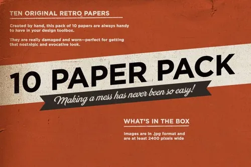 10款经典破损包装纸张纹理 10 Retro paper
