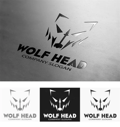 狼头logo模板 Wolf Head Logo
