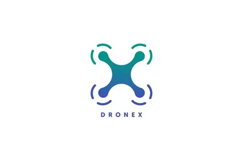 无人机 X徽标LOGO模板 Drone X Logo Template