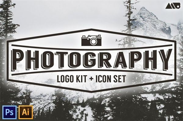 图片logo素材 Photography Logo Kit and Icon Set
