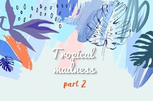 热带雨林水彩插画2 Tropical Madness 2