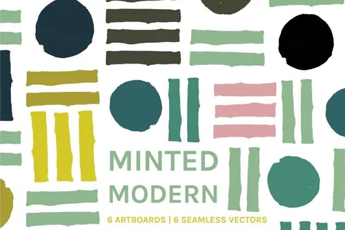 现代设计图案背景纹理 Minted Modern