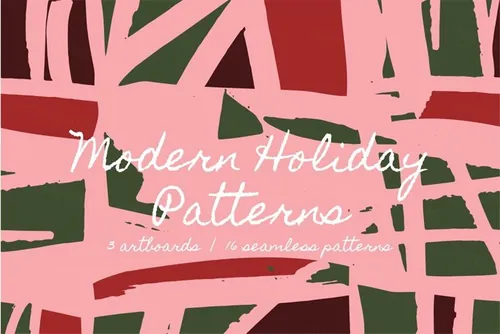 现代假日图案背景纹理 Modern Holiday