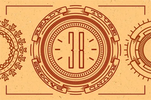 38个线型logo模版 38 Line Badges